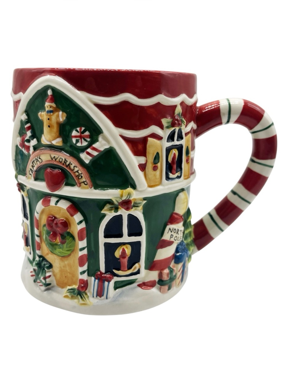 Certified International Susan Winget XL Christmas Mug Santa’s Workshop 3D